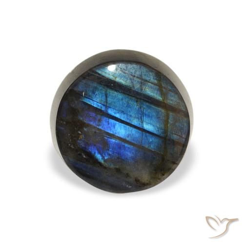 1.40ct Natural Multicolorido Spectrolite, Redondo, Opaco