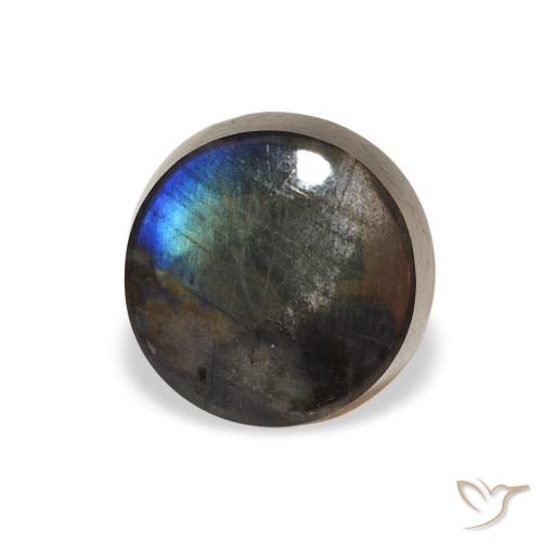 Spectrolite Multicolorido Natural 1.41ct, Redondo, Opaco