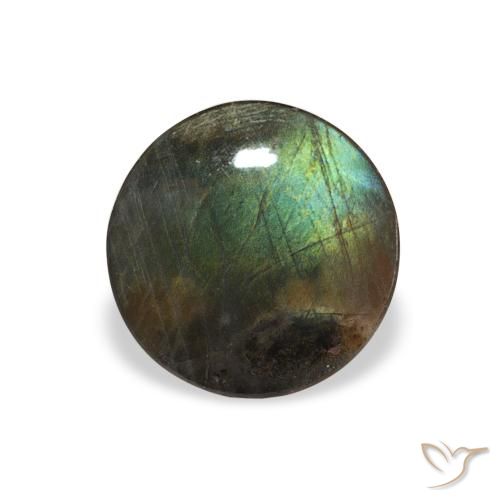 0.94ct Natural Multicolorido Spectrolite, Redondo, Opaco