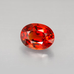 Granada espessartita laranja avermelhado Natural 2.51ct, Corte Oval, VS-SI