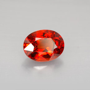 Granada espessartita laranja avermelhado Natural 2.51ct, Corte Oval, VS-SI