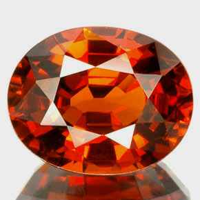 Granada espessartita laranja natural 2,67ct, corte oval, VVS-VS