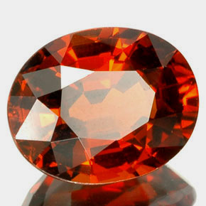Granada espessartita laranja natural 2,67ct, corte oval, VVS-VS
