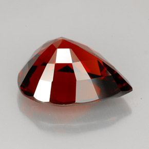 Granada espessartita laranja natural 8,83ct, formato de pêra, VVS-VS