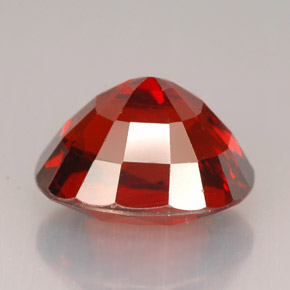 Granada espessartita vermelho natural 7,68ct, corte oval, VVS-VS