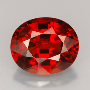 Granada espessartita laranja natural 7,22ct, corte oval, VS