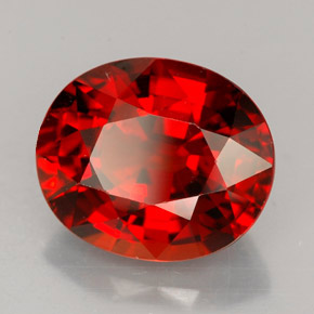 Granada espessartita laranja natural 7,22ct, corte oval, VS