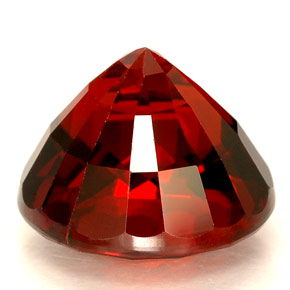 Granada espessartita vermelho natural 6,59ct, corte redondo, VVS-VS