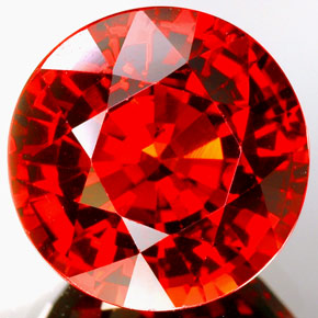 Granada espessartita laranja natural 8,88ct, corte redondo, VVS-VS