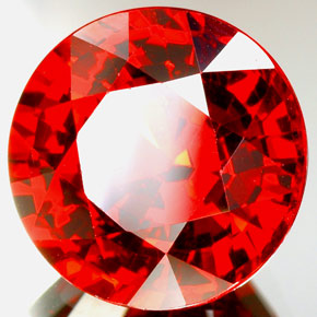Granada espessartita laranja natural 8,88ct, corte redondo, VVS-VS