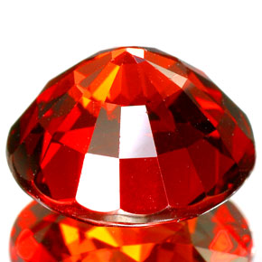 Granada espessartita laranja natural 8,88ct, corte redondo, VVS-VS