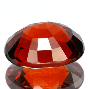 Granada espessartita laranja avermelhado Natural 6.63ct, Corte Oval, IF