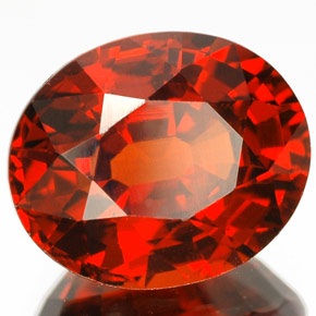 Granada espessartita laranja natural 6,01ct, corte oval, IF