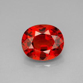 Granada espessartita laranja natural 5,24ct, corte oval, VVS