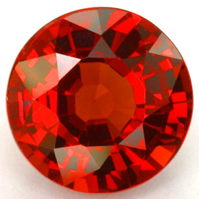 Granada espessartita laranja natural 5,51ct, corte redondo, IF