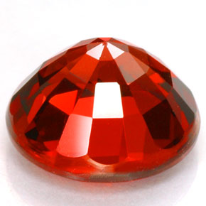 Granada espessartita laranja natural 5,51ct, corte redondo, IF