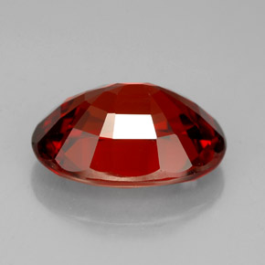 Granada espessartita Laranja Vermelho Natural 5.68ct, Corte Oval, VVS-VS