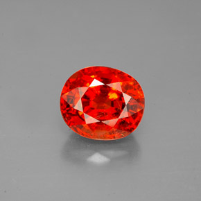 Granada espessartita Tangerina Natural 2.80ct, Corte Oval, VS-SI