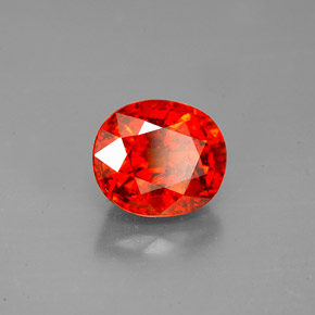Granada espessartita Tangerina Natural 2.80ct, Corte Oval, VS-SI