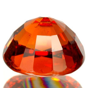 Granada espessartita laranja natural 2,94ct, corte oval, VS-SI