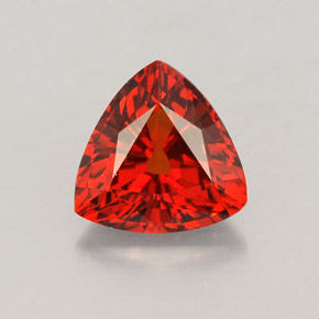 Granada espessartita laranja natural 1,85ct, trillion, VVS-VS