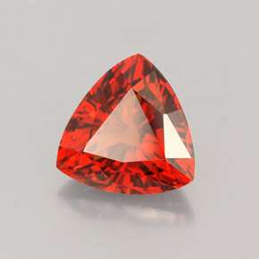 Granada espessartita laranja natural 1,85ct, trillion, VVS-VS