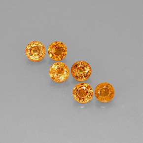 Pedras preciosas de granada espessartita laranja natural de 3,70 ct, corte redondo, VVS-VS