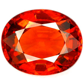 Granada espessartita Laranja Natural 3.01ct, Corte Oval, VVS
