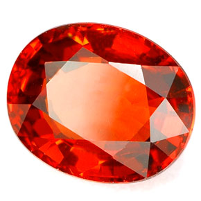 Granada espessartita Laranja Natural 3.01ct, Corte Oval, VVS