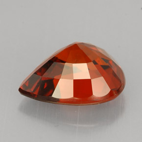 Granada espessartita laranja avermelhado Natural 3.12ct, Formato de pêra, VVS