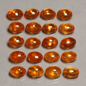 Pedras preciosas de granada espessartita laranja natural de  ct, transparente, transparente/translúcido