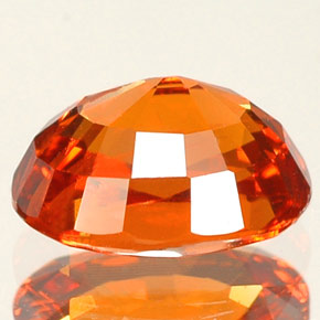 Granada espessartita laranja natural 1,74ct, corte oval, VVS-VS