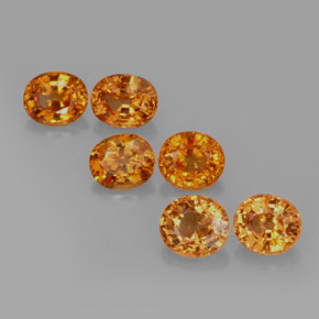 Pedras preciosas de granada espessartita laranja natural de 4,85 ct, corte oval, VS-SI