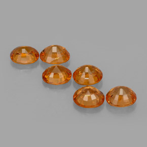 Pedras preciosas de granada espessartita laranja natural de 4,85 ct, corte oval, VS-SI