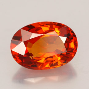 Granada espessartita Tangerina Natural 3.51ct, Corte Oval, VS