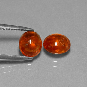 Pedras preciosas de granada espessartita laranja natural de  ct, transparente, transparente/translúcido
