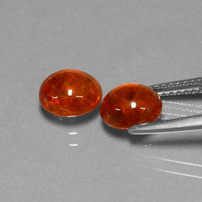 Pedras preciosas de granada espessartita laranja natural de  ct, transparente, transparente/translúcido