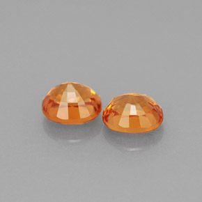 Pedras preciosas de granada espessartita laranja natural de  ct, corte oval, VS