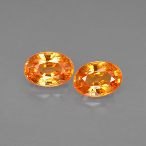 Pedras preciosas de granada espessartita laranja natural de  ct, corte oval, VS-SI
