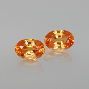 Pedras preciosas de granada espessartita laranja natural de  ct, corte oval, VS