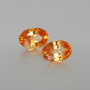Pedras preciosas de granada espessartita laranja natural de  ct, corte oval, VS