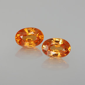 Pedras preciosas de granada espessartita laranja natural de  ct, corte oval, VS