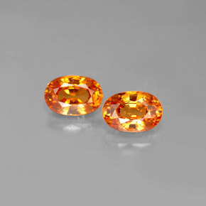 Pedras preciosas de granada espessartita laranja natural de  ct, corte oval, VS