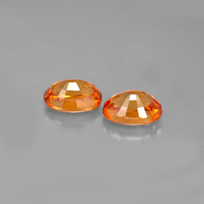 Pedras preciosas de granada espessartita laranja natural de  ct, corte oval, VS