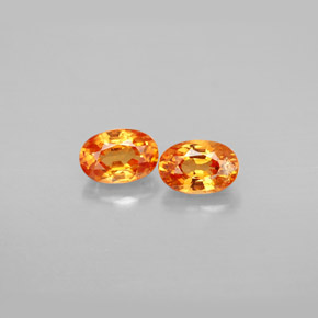 Pedras preciosas de granada espessartita laranja natural de  ct, corte oval, VS
