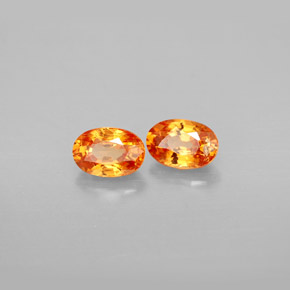 Pedras preciosas de granada espessartita laranja natural de  ct, corte oval, VS
