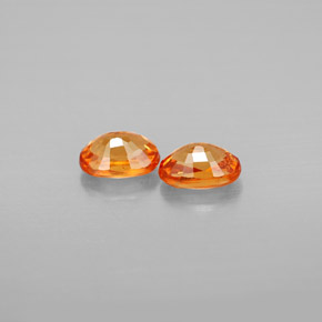 Pedras preciosas de granada espessartita laranja natural de  ct, corte oval, VS