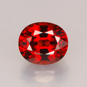 Granada espessartita laranja natural 2,36ct, corte oval, VVS-VS