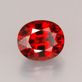 Granada espessartita laranja natural 2,36ct, corte oval, VVS-VS