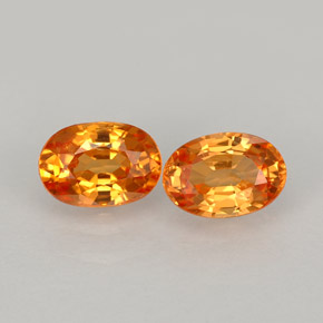 Pedras preciosas de granada espessartita laranja natural de  ct, corte oval, VS-SI